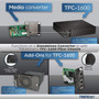 TRENDnet Intelligent 1000Base-T to 1000Base-LX Dual Wavelength Single Mode SC Fiber Media Converter 10km62miles Fiber to Ethernet TFC-1000S10D5