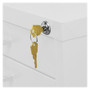 Safco 5-Drawer Flat File Lock Kit - Steel - Silver - 1 Each 4981