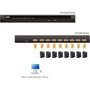 Aten CS1308KIT KVM Switch - 8 x 1 - 8 x SPHD-15 KeyboardMouseVideo - 1U - Rack-mountable CS1308KIT