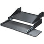 Black Box RM028 19 Keyboard Tray with Monitor Shelf - 4U - 8 Height x 208 Width x 203 Depth - Black - Steel RM028