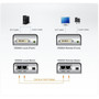 ATEN Video Extender - 1 Input Device - 3 Output Device - 200 ft 60960 mm Range - 2 x Network RJ-45 - 1 x DVI In - 1 x DVI Out - - VE600A