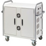 Bretford 32-Unit Network Ready Laptop Cart - 2 Shelf - 4 Casters - 5 127 mm Caster Size - Steel - 48 121920 mm Width x 25 635 MDMLAP32NR-CTAL
