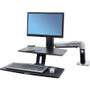 Ergotron Mounting Arm for Keyboard, Flat Panel Display - Black, Polished Aluminum - 24" Screen Support - 9.07 kg Load Capacity (Fleet Network)