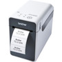 Brother TD-2120N Desktop Direct Thermal Printer - Monochrome - LabelReceipt Print - Fast Ethernet - USB - Serial - White Gray - LCD TD2120NT