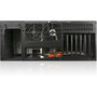 iStarUSA 4U Compact Stylish Rackmount Chassis with SEA Bezel - Rack-mountable - Black Silver - Aluminum Alloy SECC Zinc-coated - 4U D-400SEA-SL
