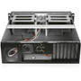 iStarUSA 3U Compact Stylish Rackmount Chassis with SEA Bezel - Rack-mountable - Black Red - Aluminum Alloy SECC Zinc-coated Steel - D-300SEA-RD