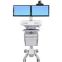 Ergotron StyleView Telepresence Cart Dual Monitor - Up to 24 60960 mm Screen Support - 44 lb 1995806 g Load Capacity - 5050 SV43-1310-0