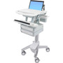 Ergotron StyleView Laptop Cart 2 Drawers - Up to 173 43942 mm Screen Support - 20 lb 907185 g Load Capacity - 5050 128270 SV43-1120-0