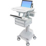 Ergotron StyleView Laptop Cart SLA Powered 2 Drawers - Up to 173 43942 mm Screen Support - 22 lb 997903 g Load Capacity - x SV44-1121-1