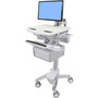 Ergotron StyleView Cart with LCD Arm 2 Tall Drawers 2x1 - Up to 24 60960 mm Screen Support - 3704 lb 16800 g Load Capacity - SV43-12C0-0