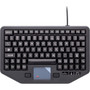 Gamber-Johnson iKey Full Travel Keyboard with Attachment Versatility and Green Back Lighting - Cable Connectivity - TouchPad 7300-0084