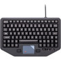 Gamber-Johnson Full Travel Keyboard with Attachment Versatility - Cable Connectivity - USB Interface - Emergency Hot Keys - TouchPad 7300-0083