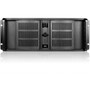iStarUSA 4U Compact Stylish Rackmount Chassis with 500W Redundant Power Supply - Rack-mountable - Black - SECC Zinc-coated Steel - - D-400-50R8PD8