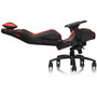 Tt eSPORTS GT Fit F100 Gaming Chair - For Game - Foam Steel Metal Polyvinyl Chloride PVC Aluminum Faux Leather - Black Red GC-GTF-BRMFDL-01