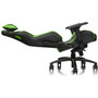 Tt eSPORTS GT Fit F100 Gaming Chair - For Game - Foam Steel Metal Polyvinyl Chloride PVC Aluminum Faux Leather - Black Green GC-GTF-BGMFDL-01
