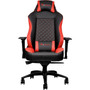 Tt eSPORTS GT Comfort Gaming Chair - For Game - Foam Aluminum Steel Polyvinyl Chloride PVC Faux Leather Metal - Black Red GC-GTC-BRLFDL-01