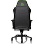 Tt eSPORTS GT Comfort Gaming Chair - For Game - Foam Aluminum Steel Polyvinyl Chloride PVC Faux Leather Metal - Black Green GC-GTC-BGLFDL-01