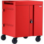 Bretford CUBE Cart AC for Up to 16 Devices wBack Panel Red Paint - 1 Shelf - Steel - 30 Width x 265 Depth x 375 Height - Red - TVC16PAC-RED