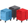 Bretford CUBE Cart - 2 Shelf - Push Handle Handle - 4 Casters - Steel Polypropylene - 30 Width x 265 Depth x 375 Height - Red - TVC32PAC-90DR