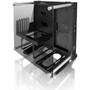 Thermaltake Core P1 TG Mini ITX Wall-Mount Chassis - Wall Mountable - Black - Tempered Glass SPCC - 4 x Bay - Mini ITX Motherboard - CA-1H9-00T1WN-00