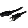 StarTech.com 4 ft Heavy Duty 14 AWG Computer Power Cord - NEMA5-15P to C15 - 125 V AC / 15 A - Black - 1 (Fleet Network)