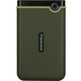 Transcend StoreJet 25M3 TS-2TSJ25M3G 2 TB Portable Hard Drive - 25 External - Military Green - USB 31 - 256-bit Encryption Standard TS2TSJ25M3G