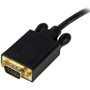 StarTech.com DisplayPort to VGA Cable - 3ft / 91cm - 1920x1200 - Active DP to VGA Computer Monitor Adapter Cable (DP2VGAMM3B) - a PC a (DP2VGAMM3B)