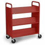Bretford V336 Book Cart - 6 Shelf - Round Handle - 4 Casters - 5 127 mm Caster Size - Steel - 36 91440 mm Width x 18 45720 x V336-RED5
