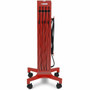 Bretford CUBE Tower Pre-Wired Mobile Charging Station - 4 Casters - Steel - 16 Width x 162 Depth x 39 Height - Red CTWR800USBC-RED