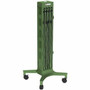Bretford CUBE Tower Pre-Wired Mobile Charging Station - 4 Casters - Steel - 16 Width x 162 Depth x 39 Height - Grass CTWR800USBC-GRA