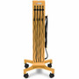 Bretford CUBE Tower Pre-Wired Mobile Charging Station - 4 Casters - Steel - 16 Width x 162 Depth x 39 Height - Mustard - 1 CTWR800USBC-MUS