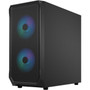 Fractal Design Focus 2 RGB Computer Case - Tower - Black - Tempered Glass Steel Mesh - 4 x Bay - 0 - Mini ITX Mini ATX ATX - 6 x - FD-C-FOC2A-03