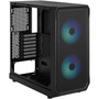 Fractal Design Focus 2 RGB Computer Case - Tower - Black - Tempered Glass Steel Mesh - 4 x Bay - 0 - Mini ITX Mini ATX ATX - 6 x - FD-C-FOC2A-03