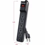 CyberPower_CSB604_Essential_6-Outlets_Surge_Suppressor_with_900_Joules_and_4FT_Cord_-_Plain_Brown_Boxes_-_6_x_NEMA_5-15R_-_900_J_-_125_CSB604