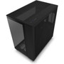 NZXT H9 Flow Dual-Chamber Mid-Tower Airflow Case - Mid-tower - Matte Black - Galvanized Cold Rolled Steel SGCC Tempered Glass - 8 x CM-H91FB-01