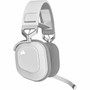 Corsair HS80 RGB WIRELESS Premium Gaming Headset with Spatial Audio - White - Stereo - USB - WiredWireless - 60 ft - 32 Kilo Ohm - 20 CA-9011236-NA
