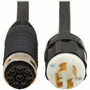 Eaton CBL36510 Standard Power Cord - For PDU - 230 V AC  30 A - Black - 10 ft 305 m Cord Length - NEMA L15-30P  8-pin Souriau UTG CBL365-10