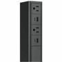 Wiremold Dash Series Power Tower - Graphite - 2 x Power Receptacles - 125 V AC  15 A Rectangular Tower - Graphite P4HUHUGR