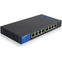 Linksys 8-Port Desktop Gigabit PoE Switch - 8 Ports - 2 Layer Supported - Wall Mountable, Desktop - Lifetime Limited Warranty (Fleet Network)