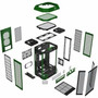 Thermaltake The Tower 300 Racing Green Micro Tower Chassis - Micro Tower - Racing Green - Tempered Glass SPCC - 3 x Bay - Mini ITX - CA-1Y4-00SCWN-00