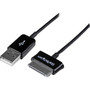 StarTech.com 3m Dock Connector to USB Cable for Samsung Galaxy Tab - 9.8 ft Proprietary/USB Data Transfer Cable for Notebook, Tablet - (USB2SDC3M)