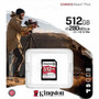 Kingston Canvas React Plus 512 GB Class 10UHS-II U3 V60 SDXC - 280 MBs Read - 150 MBs Write - Lifetime Warranty SDR2V6512GB