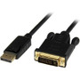 StarTech.com 3 ft DisplayPort to DVI Active Adapter Converter Cable - DP to DVI 1920x1200 - Black - 3 ft DisplayPort/DVI Video Cable - (Fleet Network)