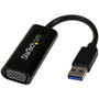 StarTech.com USB 3.0 to VGA Adapter - Slim Design - 1920x1200 - External Video & Graphics Card - Dual Monitor Display Adapter - - a a (Fleet Network)