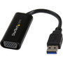 StarTech.com USB 3.0 to VGA Adapter - Slim Design - 1920x1200 - External Video & Graphics Card - Dual Monitor Display Adapter - - a a (USB32VGAES)
