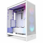NZXT H7 Flow RGB Mid-Tower ATX Airflow Case with RGB Fans - Mid-tower - Matte White - Galvanized Cold Rolled Steel SGCC Tempered - CM-H72FW-R1