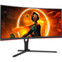 AOC CU34G3S 34 Class UW-QHD Curved Screen Gaming LCD Monitor - 219 - Black Red - 34 Viewable - Vertical Alignment VA - LED - x - CU34G3S