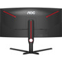 AOC CU34G3S 34 Class UW-QHD Curved Screen Gaming LCD Monitor - 219 - Black Red - 34 Viewable - Vertical Alignment VA - LED - x - CU34G3S