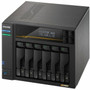 Asustor Lockerstor 6 Gen3 AS6806T 6 Bay NAS AMD Ryzen Quad-Core 23 GHz 16GB RAM ECC DDR5 4 M2 NVMe Slots Dual 5GbE and Dual USB AS6806T