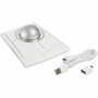 Kensington SlimBlade Pro EQ Trackball - Optical - CableWireless - BluetoothRadio Frequency - 240 GHz - Rechargeable - White - USB C K72084NA